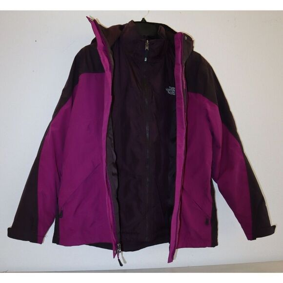 The North Face Women Sz XL Purple HyVent Removable Liner & Hood Snow Jacket - Picture 6 of 16